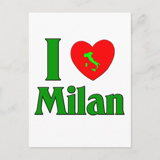 I Liebe Mailand Italien Postkarte (Vorderseite)