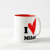 I Liebe Mailand Zweifarbige Tasse (VorderseiteRechts)