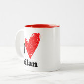 I Liebe Mailand Zweifarbige Tasse (Vorderseite Links)