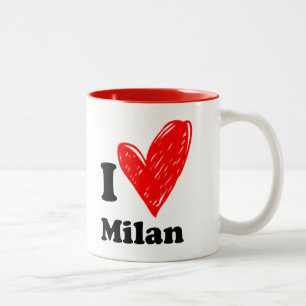 I Liebe Mailand Zweifarbige Tasse
