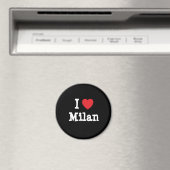 I Liebe Mailänder Herz Brauch personalisiert Magnet (In Situ (Geschirrspüler))