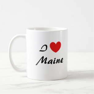 I Liebe Maine Herztypografie Kaffeezubereitung Tas Kaffeetasse