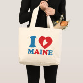 I Liebe Maine Jumbo Stoffbeutel (Vorderseite (Produkt))