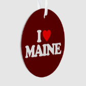 I LIEBE MAINE ORNAMENT (Vorderseite)