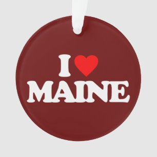 I LIEBE MAINE ORNAMENT