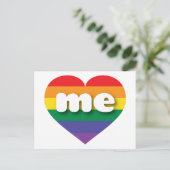 I Liebe Maine Rainbow Heart Postkarte (Stehend Vorderseite)