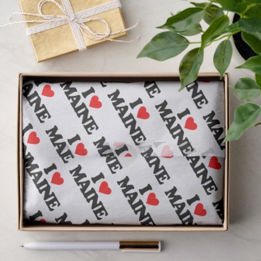 I LIEBE MAINE SEIDENPAPIER (Geschenk)