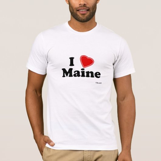 I Liebe Maine T-Shirt (Vorderseite)