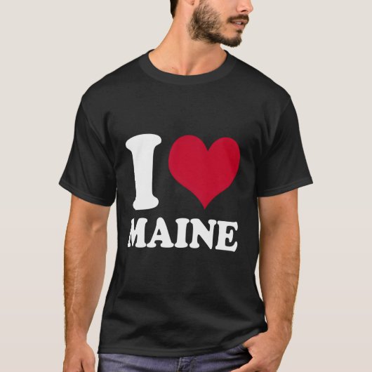 I Liebe Maine T-Shirt (Vorderseite)