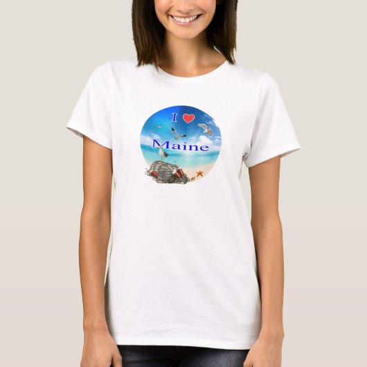 I Liebe Maine T-Shirt (Vorderseite)