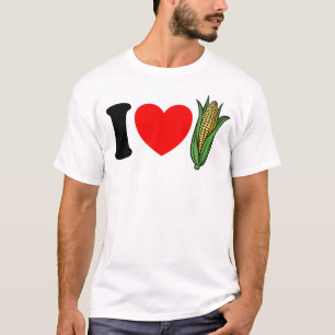 I Liebe Mais Rotes Herz Funny Corn Lover I Liebe M T-Shirt