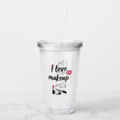 I Liebe-Make-up Acryltrinkbecher (Rückseite)