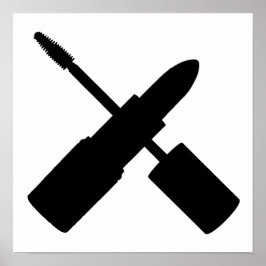 I Liebe Make up Lipstick Mascara Kosmetik Makeup Poster