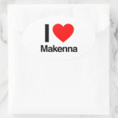 i Liebe makenna Ovaler Aufkleber (Tasche)