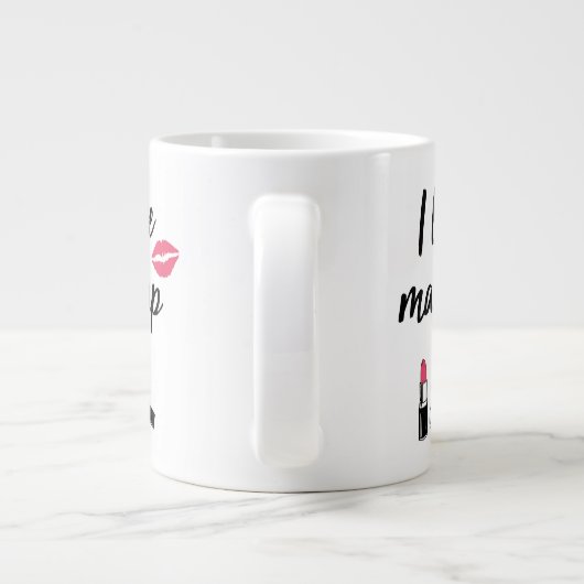 I Liebe Makeup Jumbo-Tasse (Rückseite)