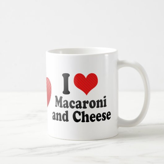 I Liebe-Makkaroni+und Käse Kaffeetasse (Rechts)