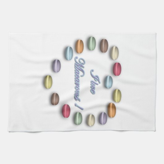 I Liebe-Makronen-Tuch Geschirrtuch (Horizontal)