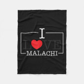 I Liebe Malachi Herzfamilie Name Malachi Groovy Fleecedecke (Vorderseite)