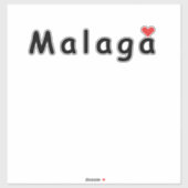 I Liebe Malaga Aufkleber (Blatt)