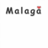 I Liebe Malaga Aufkleber (Vorderseite)