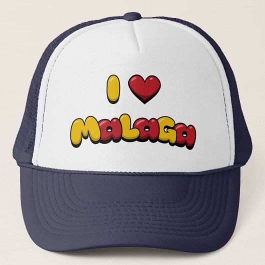 I Liebe Malaga Truckerkappe (Vorderseite)