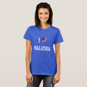 I Liebe Malaysia, Herz-Fahne in Malaysia T-Shirt (Vorne ganz)