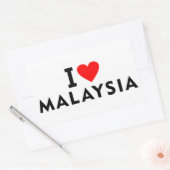 I Liebe Malaysia Land wie Herztourismus Rechteckiger Aufkleber (Umschlag)