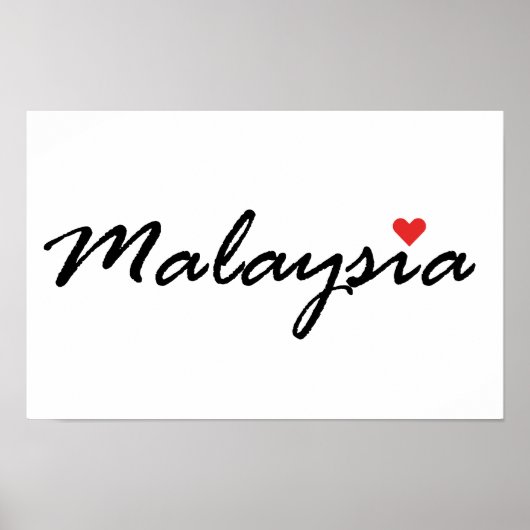 I Liebe Malaysia Poster (Vorne)