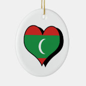 I Liebe Malediven Flag Ornament (Rechts)