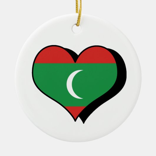 I Liebe Malediven Flag Ornament (Vorne)