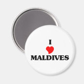 I Liebe Malediven Magnet (Vorderseite/Rückseite)