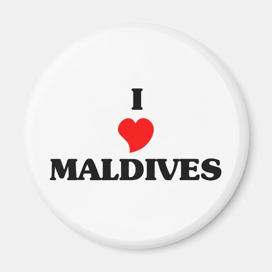 I Liebe Malediven Magnet (Vorne)