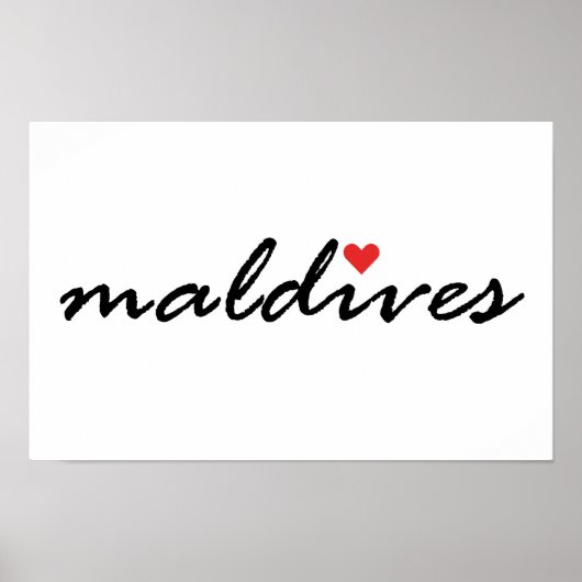 I Liebe Malediven Poster (Vorne)