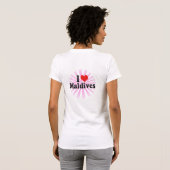 I Liebe Malediven T-Shirt (Schwarz voll)