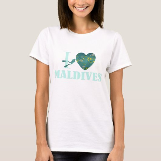 I Liebe Malediven T-Shirt (Vorderseite)