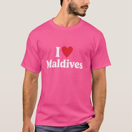 I Liebe Malediven T-Shirt (Vorderseite)