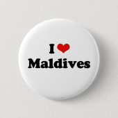 I Liebe-Malediven-T-Shirt Button (Vorderseite)