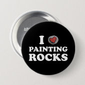 I Liebe Malen Rocks Niedlich Rock Painter Button (Vorne & Hinten)