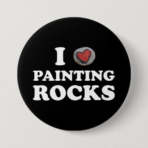 I Liebe Malen Rocks Niedlich Rock Painter Button