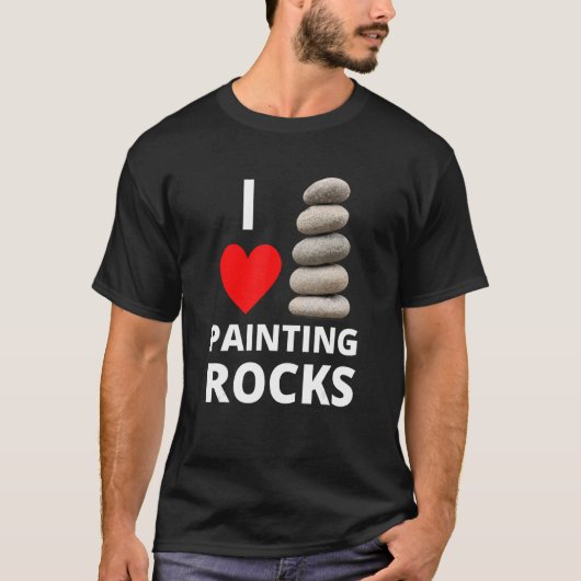 I Liebe Malen von Rocks Herz Rock Stack Kindness P T-Shirt (Vorderseite)