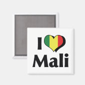 I Liebe Mali Flag Magnet (Vorderseite/Rückseite)