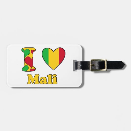 I Liebe Mali Gepäckanhänger (Vorderseite horizontal)