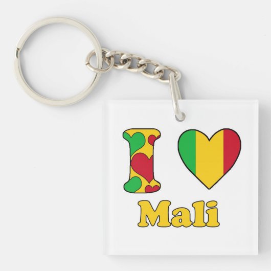 I Liebe Mali Schlüsselanhänger (Vorderseite)