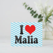 I Liebe Malia Postkarte (Stehend Vorderseite)