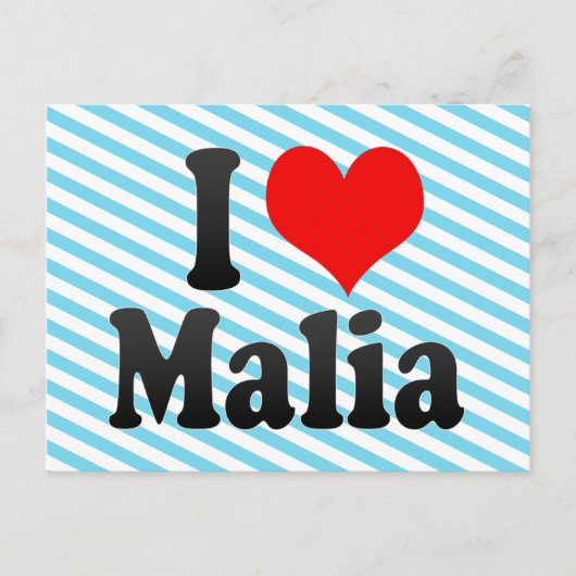 I Liebe Malia Postkarte (Vorderseite)