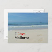 I Liebe Mallorca Beach Postkarte (Vorne/Hinten)