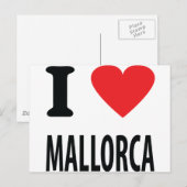 I Liebe Mallorca Ikone Postkarte (Vorne/Hinten)