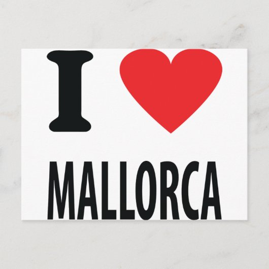 I Liebe Mallorca Ikone Postkarte (Vorderseite)