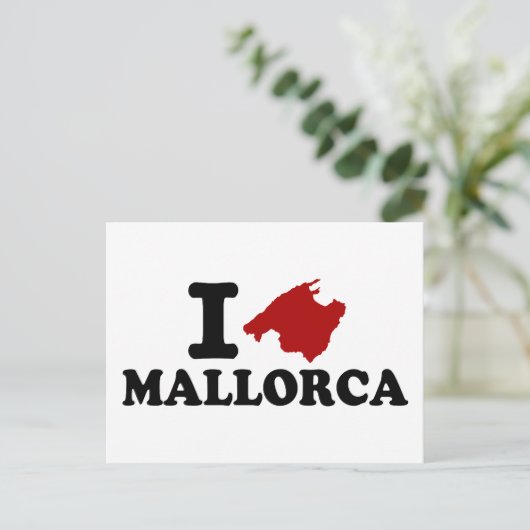 I Liebe Mallorca Postkarte (Stehend Vorderseite)