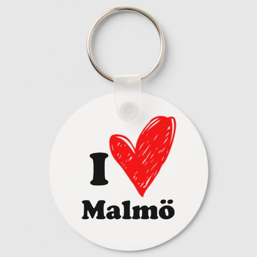 I Liebe Malmö Schlüsselanhänger (Vorderseite)